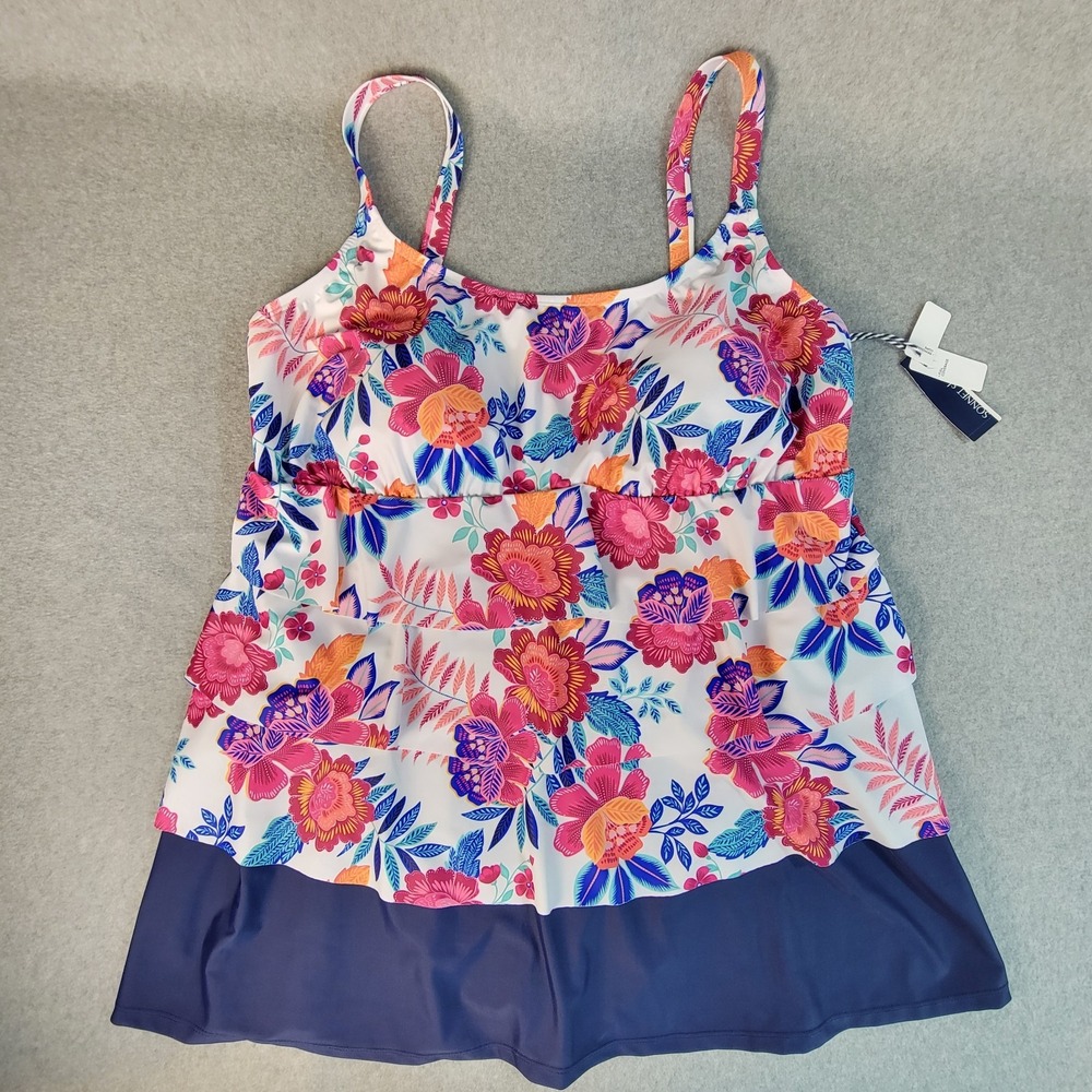 NWT Sonnet Shores Blooming Petals Swim Dress Bathing Suit Women's Plus Size 24W